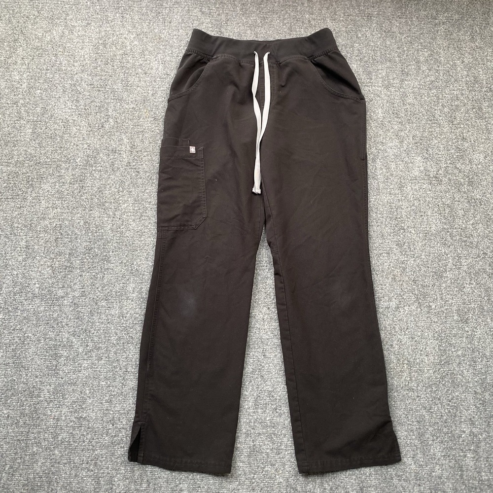 FIGS Women's S  Medical Scrub Pants Black Straight Drawstring Waist